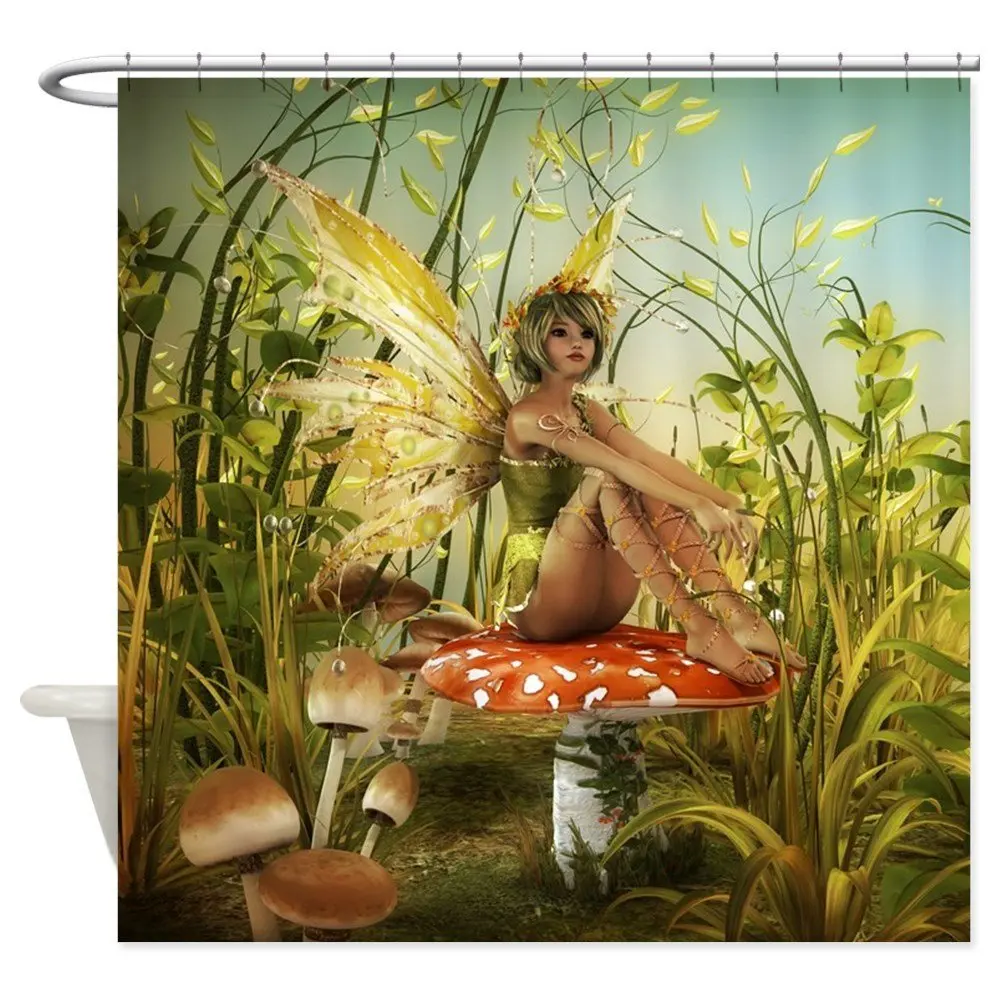 

Indian Summer Fairy Decorative Fabric Shower Curtain