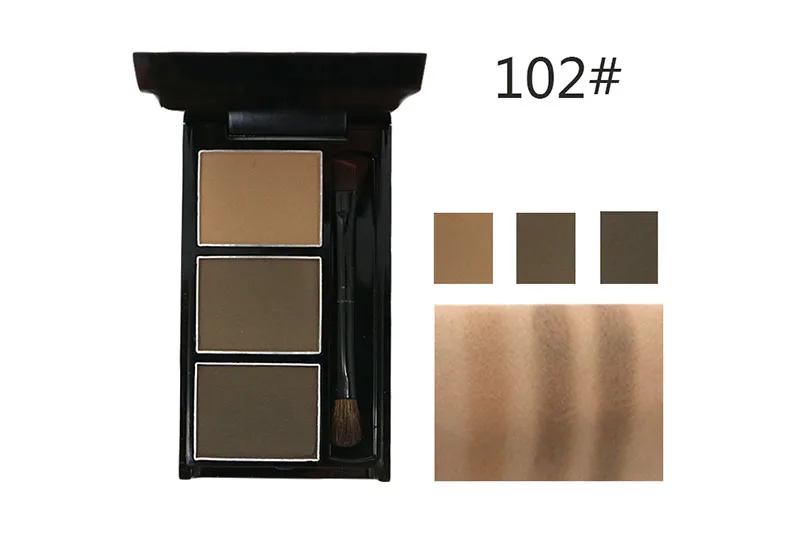 AMIIR Eyebrow Enhancer Professional Eye Brow Makeup 3 Color Waterproof Eyebrow Powder Eye Shadow Eyebrow Make Up Palette Set (9)
