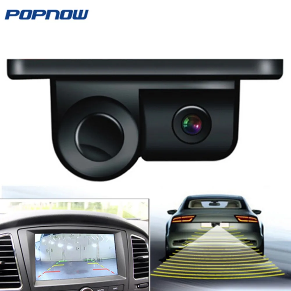 Парктроник Eunavi 2 в 1 автомобиля Датчики парковки заднего вида камера Универсальный Высокий Прозрачный Ночное Видение реверсивный радар