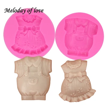 

Boy girl baby clothes mold Fondant moulds Chocolate Cake Decorating Tools silicone molds for 3D crafts Resin Mold T1370
