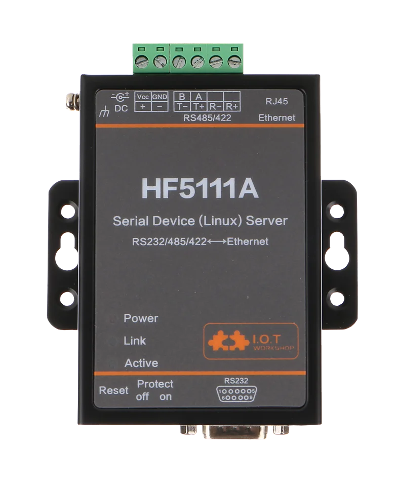 

2pcs/pack Free Shipping HF5111A RJ45 RS232/485/422 To Ethernet Linux Serial Port Server Converter Device Industrial