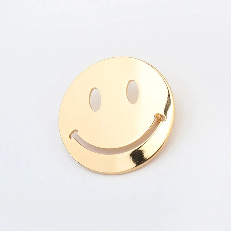 Buy Smile Face Copper Enamel Pin Badges Metal Brooch