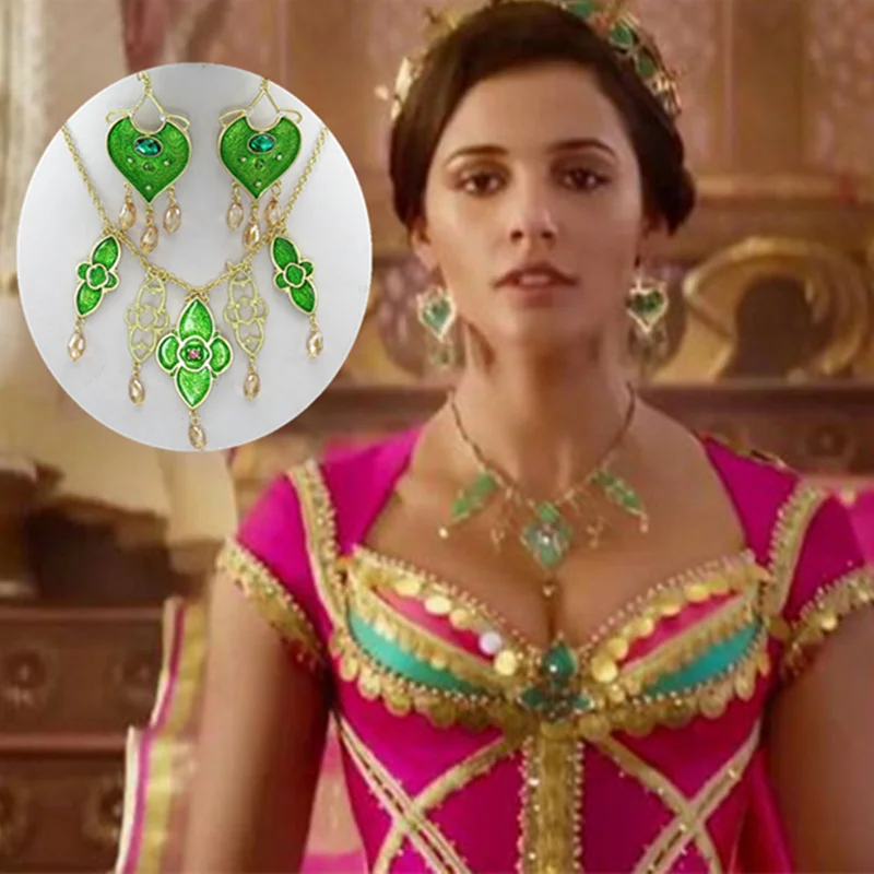 2019 New Necklace aladdin Principessa Jasmine Necklace Cosplay Women's Gifts 2019 New Necklace aladdin Principessa Jasmine Necklace Cosplay Women's Gifts