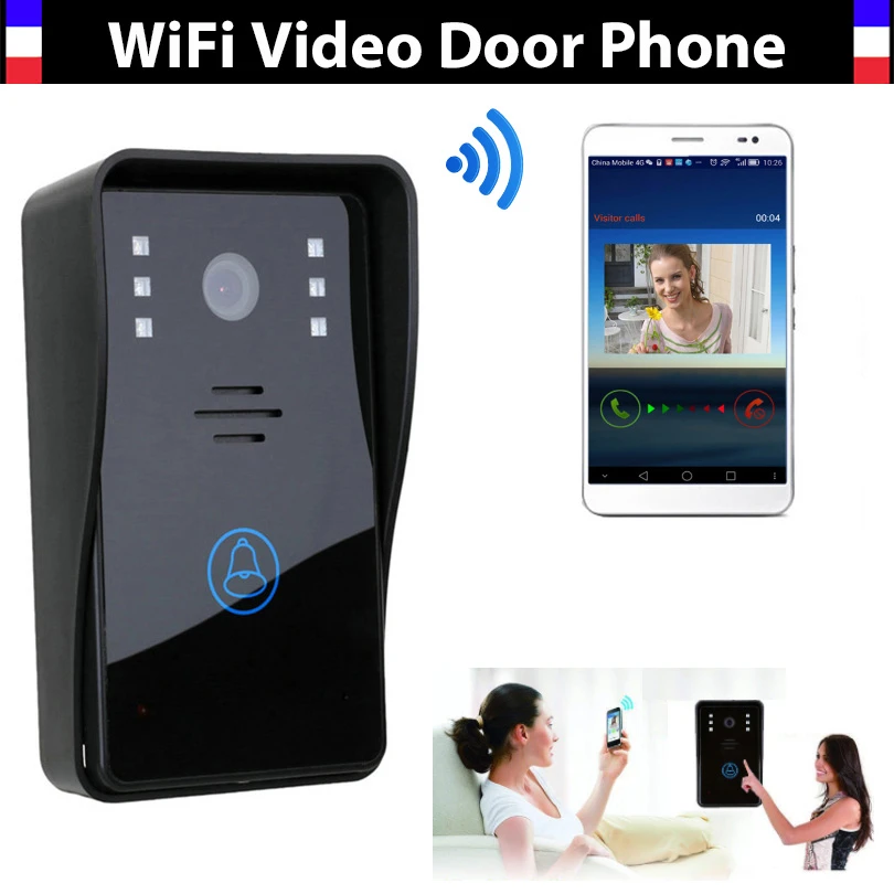 新しい Wifi ビデオドア電話ドアベルワイヤレスビデオドアホンインターホンアプリスマートフォンタブレットリモートロック解除インターホン Video Doorphone Intercom Doorphone Intercomwireless Video Doorphone Aliexpress
