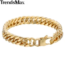 Мужские браслеты, золотые, черные, Двойная Цепочка, 316L, нержавеющая сталь, браслет для мужчин, ювелирные изделия, Прямая поставка,, 10 мм, KHB413