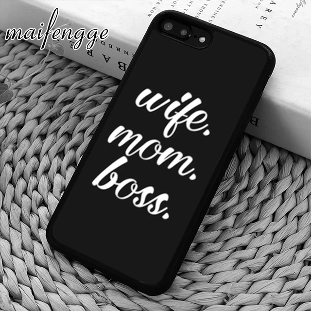 Maifengge чехол для телефона с надписью жены мамы и босса iPhone 5 6 s 7 8 plus 11 12 Pro X XR XS Max Samsung