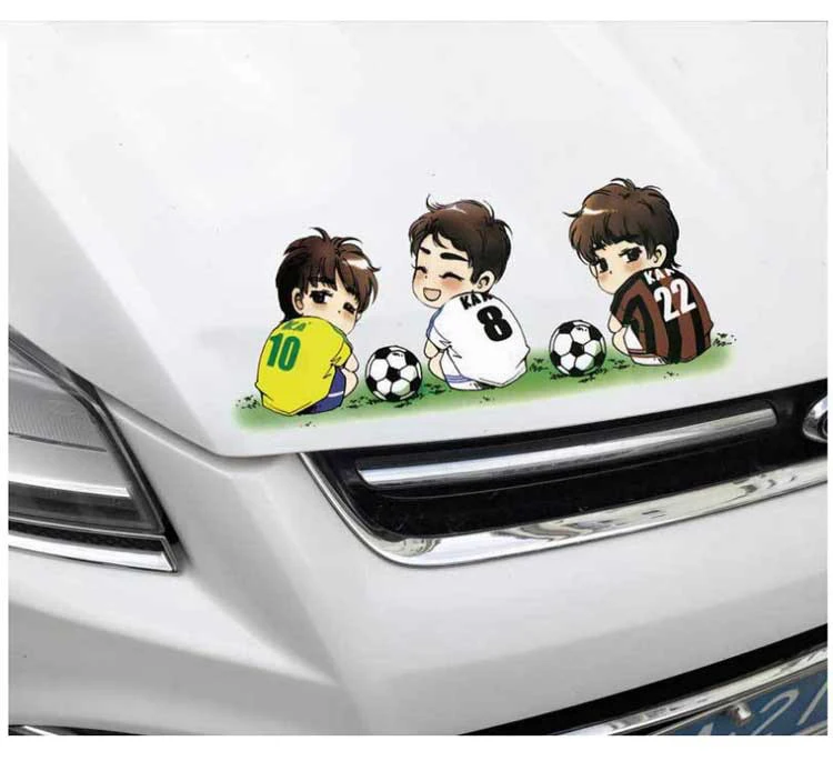

OCT-15 Cartoon Car Sticker Football Player Pattern Sticker Waterproof Decals Boys