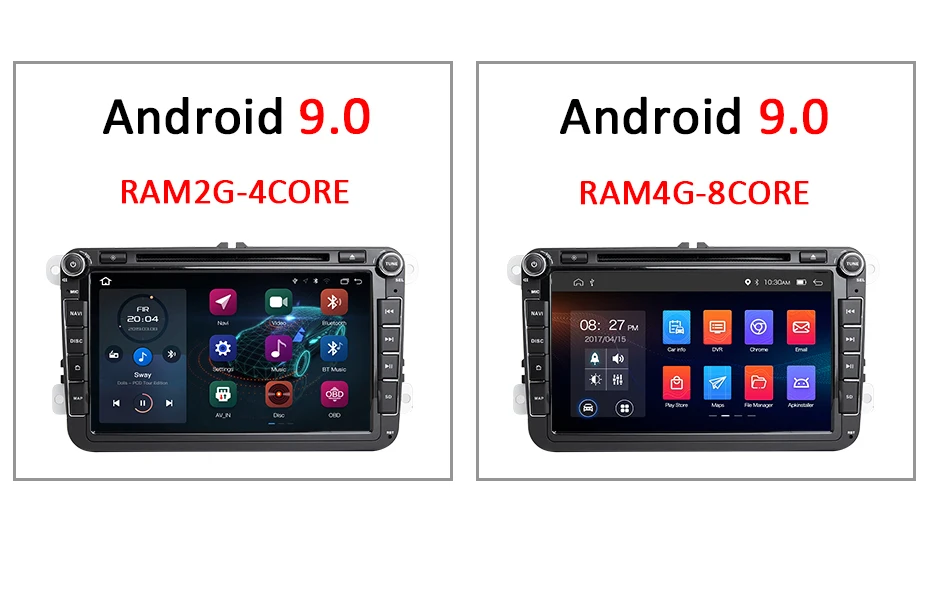 Flash Deal IPS Android 9.0 DSP 64G 2 DIN Car GPS Radio For Rapid Yeti VW passat b6 golf 4 5 6 polo tiguan Seat Altea Toledo BORA DVD PLAYER 10