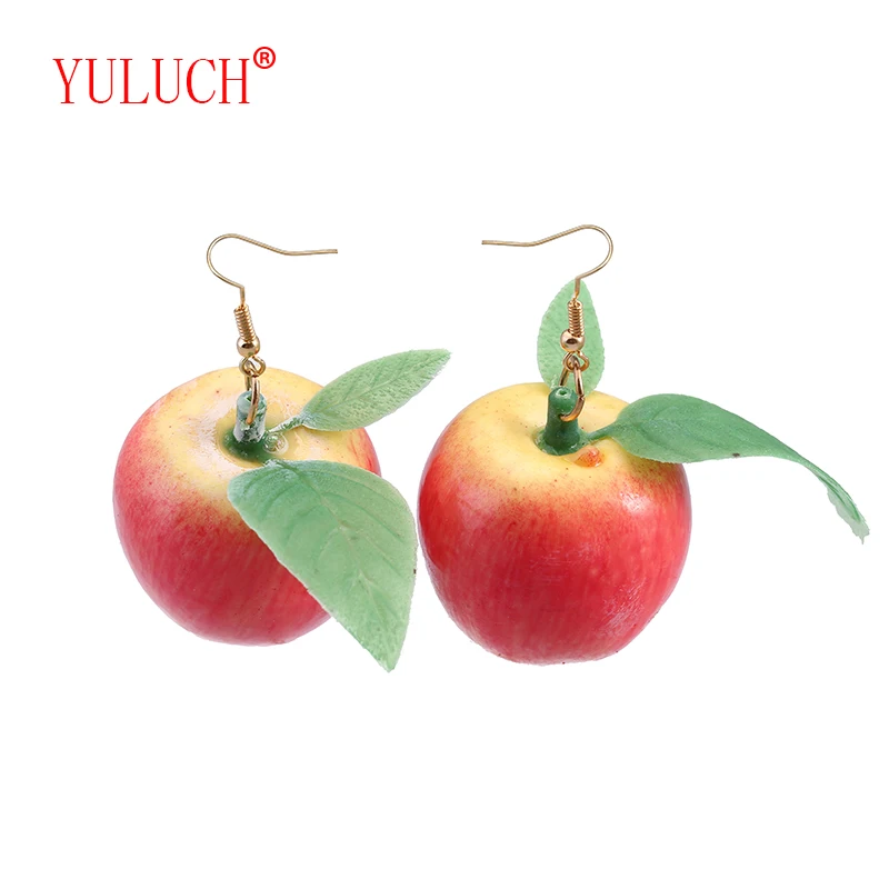 

YULUCH Popular exquisite accessories fresh and cool sweet apple pendant for personalized cute woman jewelry earrings party gift
