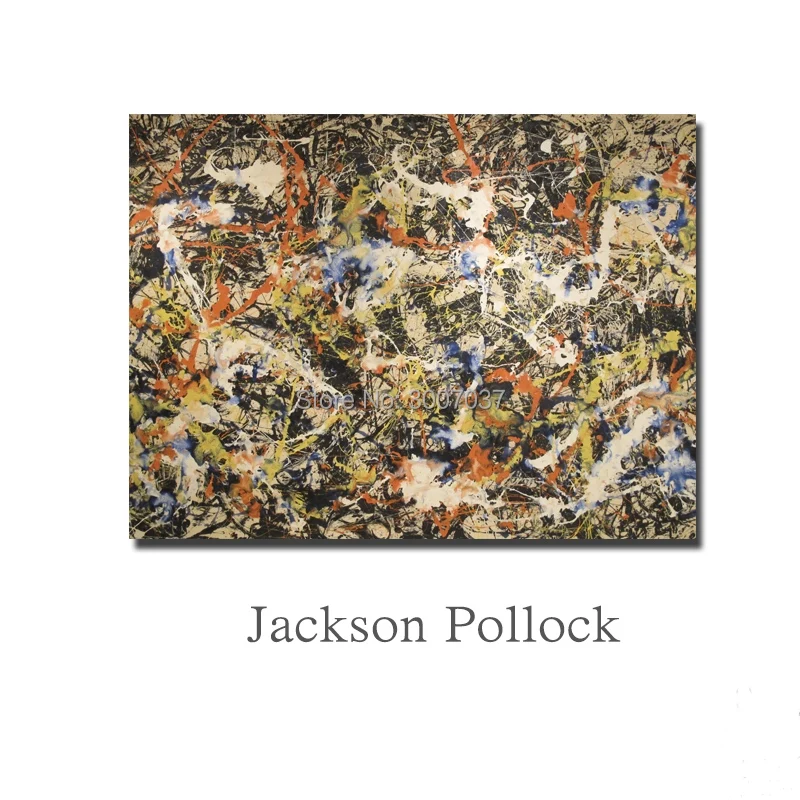 

Jackson Pollock Art Gallery in Buffallo Still Life Abstract Oil Painting Drawing Unframed Canvas Handmade Wall Picture