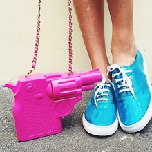 Модные трендовые пластиковые модели пистолетов, женские вечерние клатчи, сумки на цепочке, кошельки и сумочки, мини-сумки через плечо