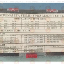 1 комплект, 36 шт., оригинальные часы Ronda, стебли для ремонта часов
