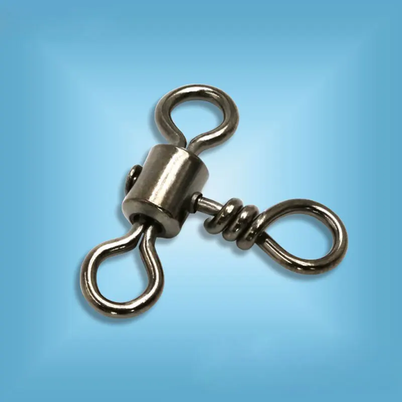 [1000pcs] Fishing Swivels 3/Three Way Barrel Swivel Cross Line Rolling