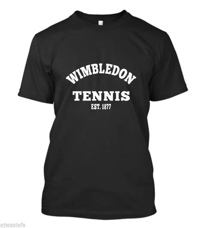 Новый Уимблдона Tenniser чемпионата футболка короткий рукав Для Мужчин's черный