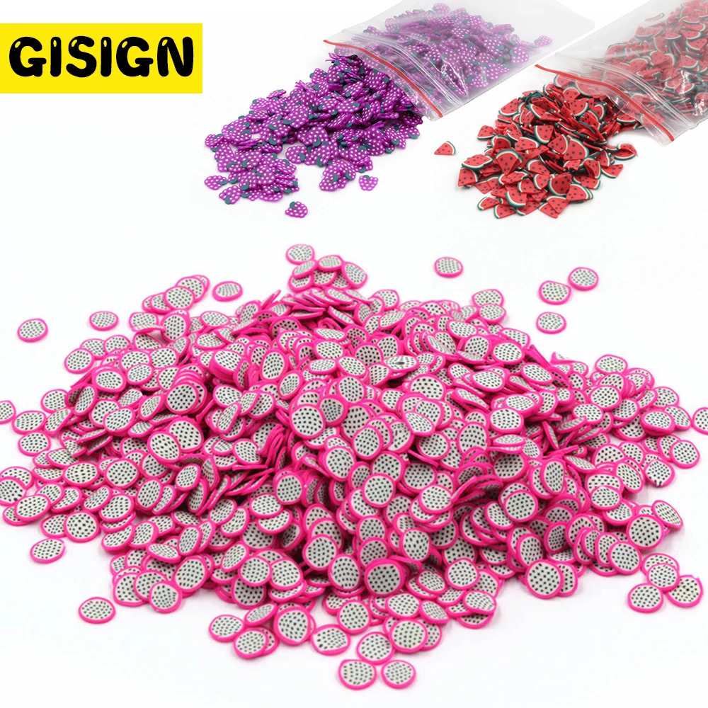 

Fruit Fimo Bead Charms for Slime Accessories Fluffy DIY Decoration Addition in Slime Clound Sand Toys Filler Glitter Clear Set