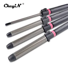 Профессиональная салонная КЕРАМИКА ПОКРЫТИЕ щипцы для завивки регулировка температуры Плойка для завивки волос Поворотный Зажим инструменты для укладки 110-240 в 34