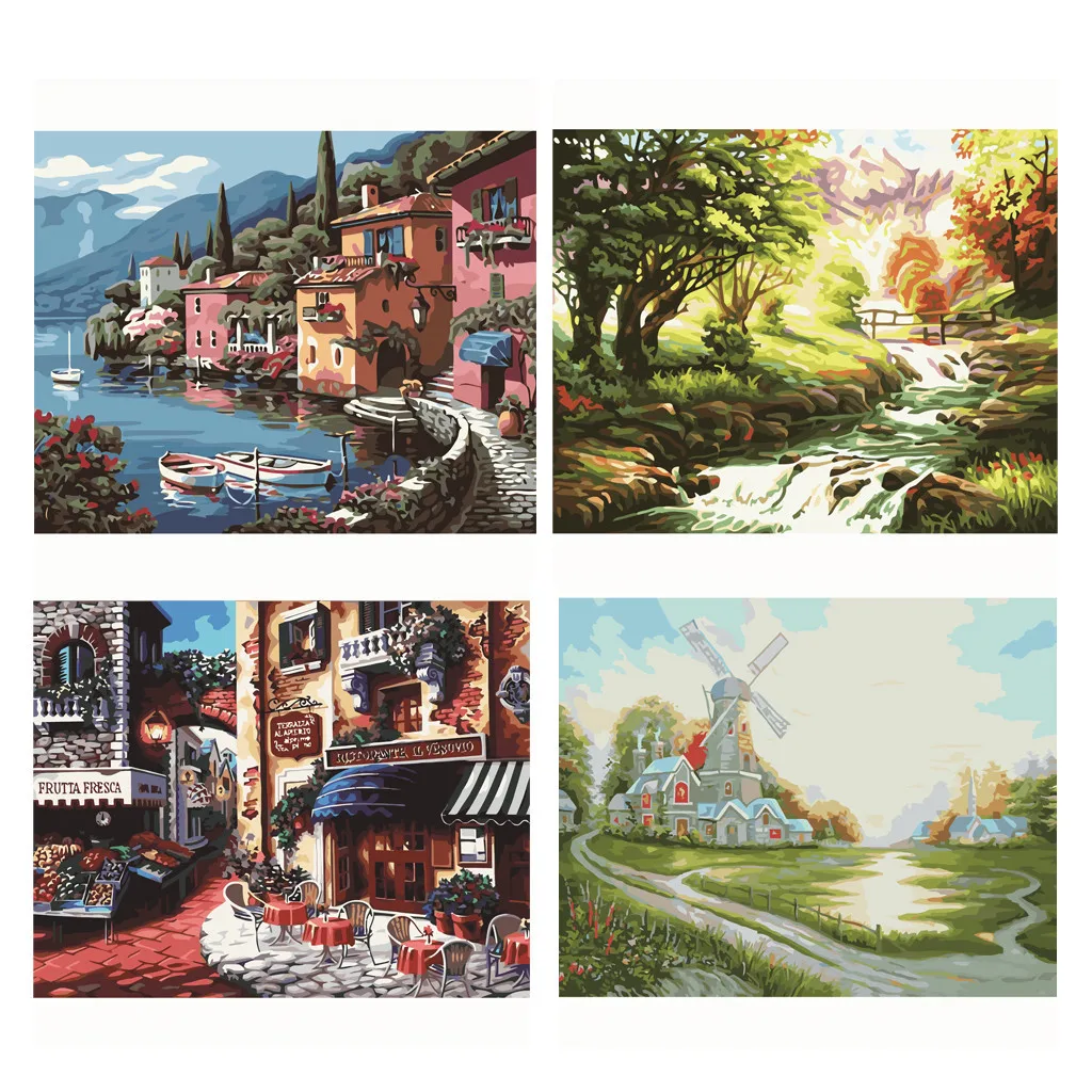 Diy Oil Painting Paint By Number Kit 16×20 Inch Home Wall Art Picture