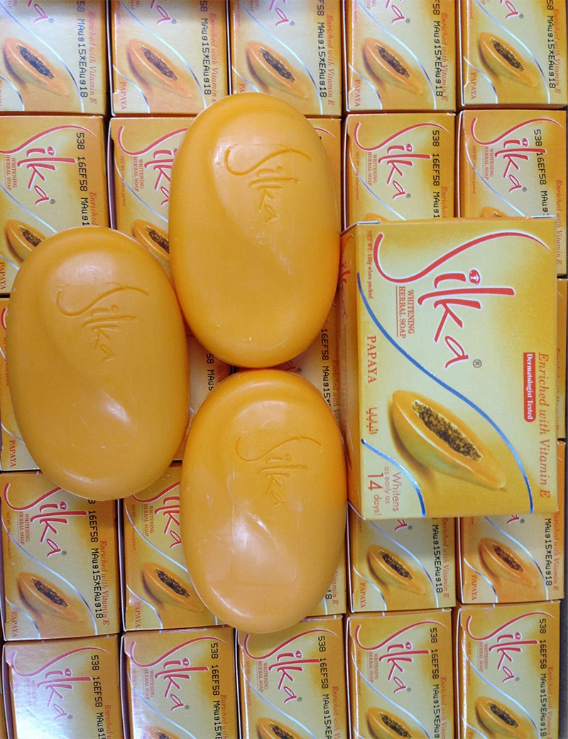 Silka Фирменное Оригинальное мыло папайи, Отбеливающее кожу, увлажняющее средство для тела, отдельные части, Отбеливающее мыло, ареола половые губы, Удаление меланина