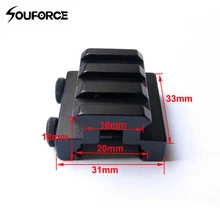 1/" Пикатинни Вивер крепление 3 слота костюм 20 мм крепление тактические аксессуары для подъемного прицела охота