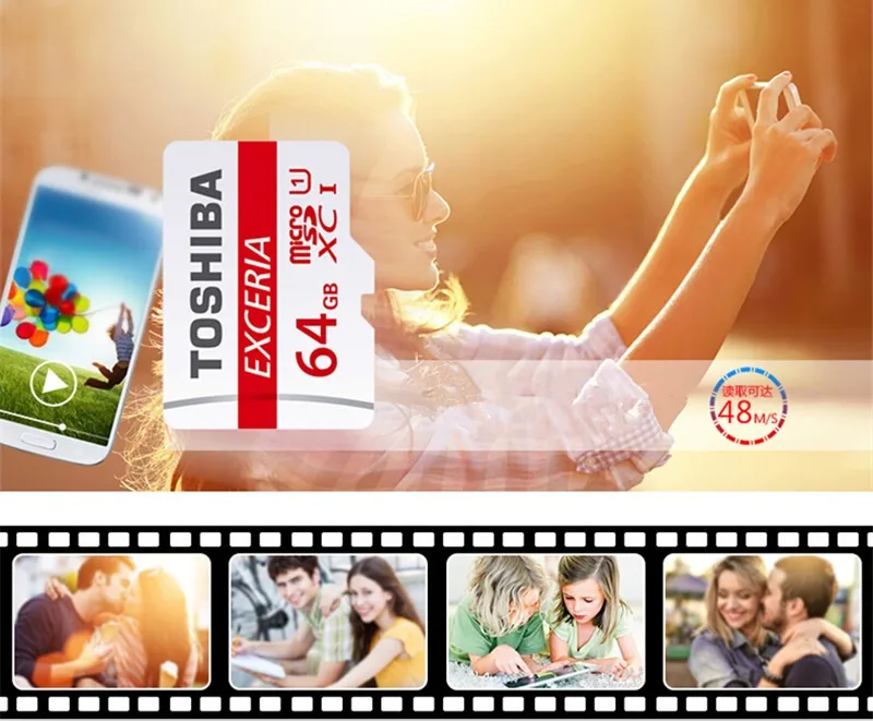 TOSHIBA Micro SD Card 64 ГБ 32 ГБ 16 ГБ Class 10 48 МБ/с. UHS-1 TF карта Micro SDHC для смартфон планшет Xiaomi lenovo