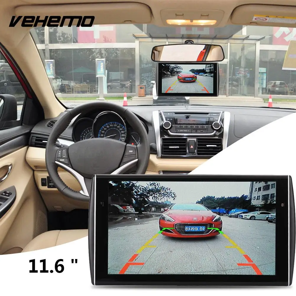 

Vehemo Monitor Car Monitor with Remote Control HD Digital LED Screen Lightweight Multimedia Headrest Car Electronics