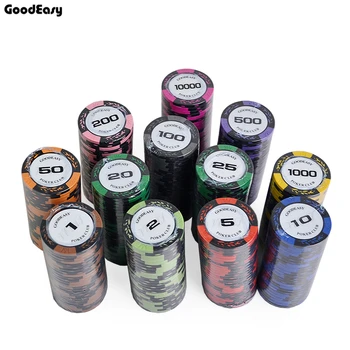 شراء1000 قطعة/المجموعة كلاي القمح بوكر رقائق مع صندوق أكرليك صينية Poker مع مفرش طاولة كبيرة تاجر النرد زر معدني 3 Sets
