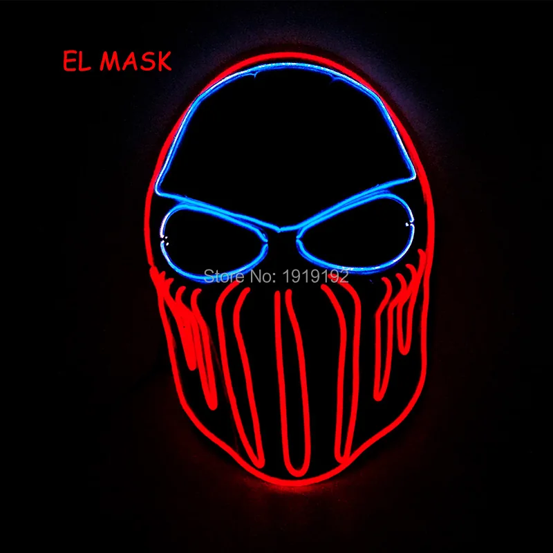 

2019 New EL Blinking mask High-end Fashion glow party supplies mask with DC-3V Dirver for birthday prom decorations