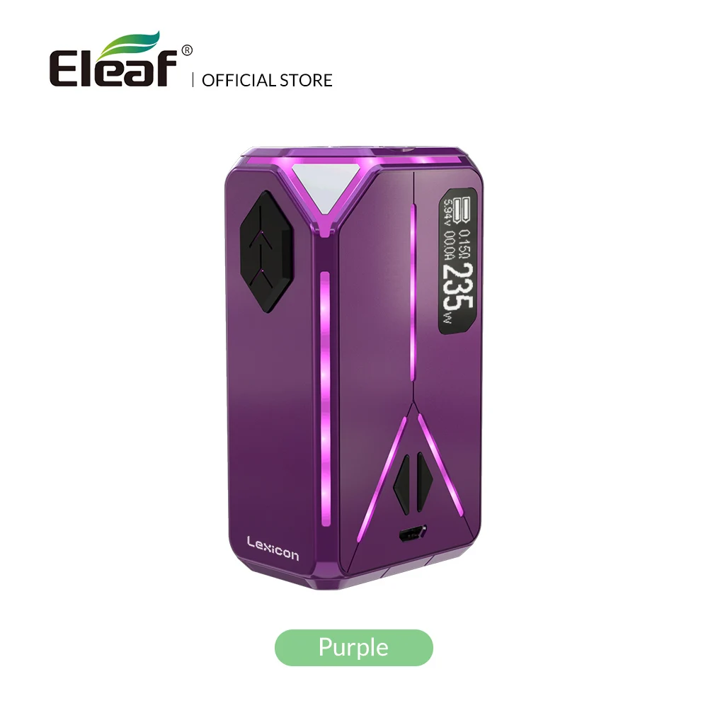 Оригинальная электронная сигарета мод коробка Eleaf Lexicon мод 235 Вт Максимальная поддержка ELLO Duro атомайзер 6,5 мл Vape - Цвет: Фиолетовый