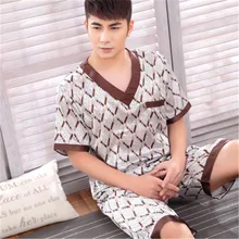 Летняя тонкая мужская лед Шелковая пижама, шелковые пижамы, облегающий костюм, шелковый халат, костюм xl