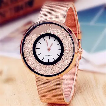 

CTPOR Women's Watches Luxury Rose Gold Stainless Steel Watch Casual Bracelet Women Female Wristwatch Female Dress Clock Gift