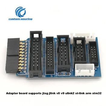 

10PC Multi-function adapter board support jtag jlink v8 v9 ulink2 st-link arm stm32 Universal PCB switching board