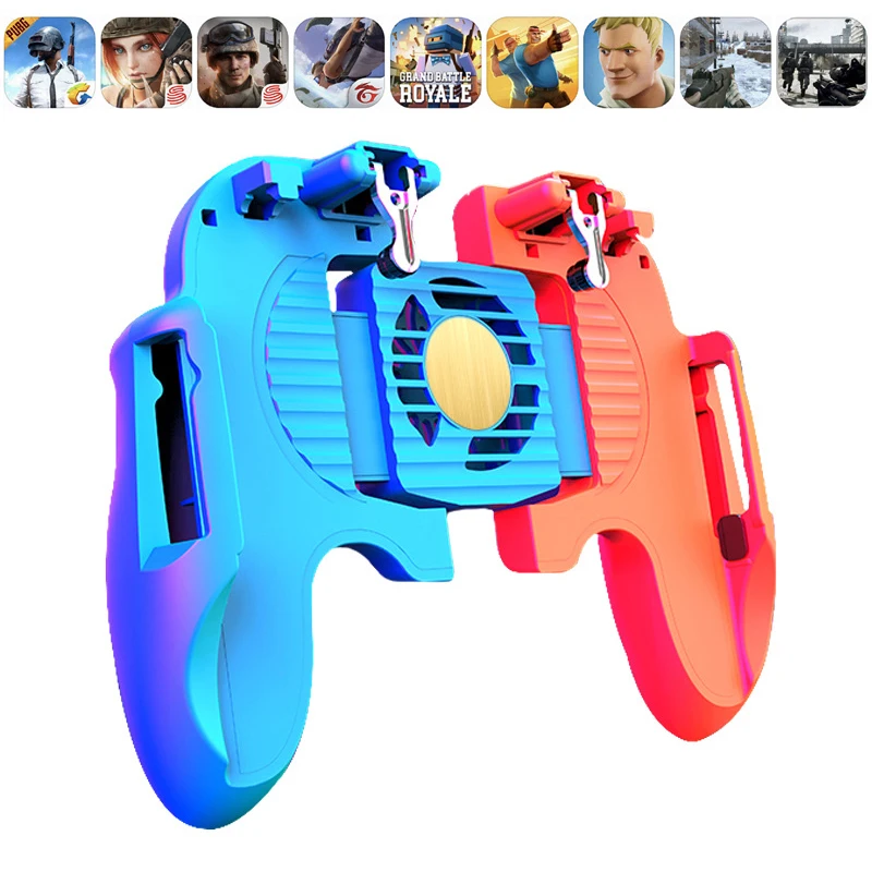 

H6 PUBG Gamepad Cell Phone Mobile control Joystick Gamer Android Game pad L1R1 controller for iPhone Xiaomi Cooler Cooling Fan