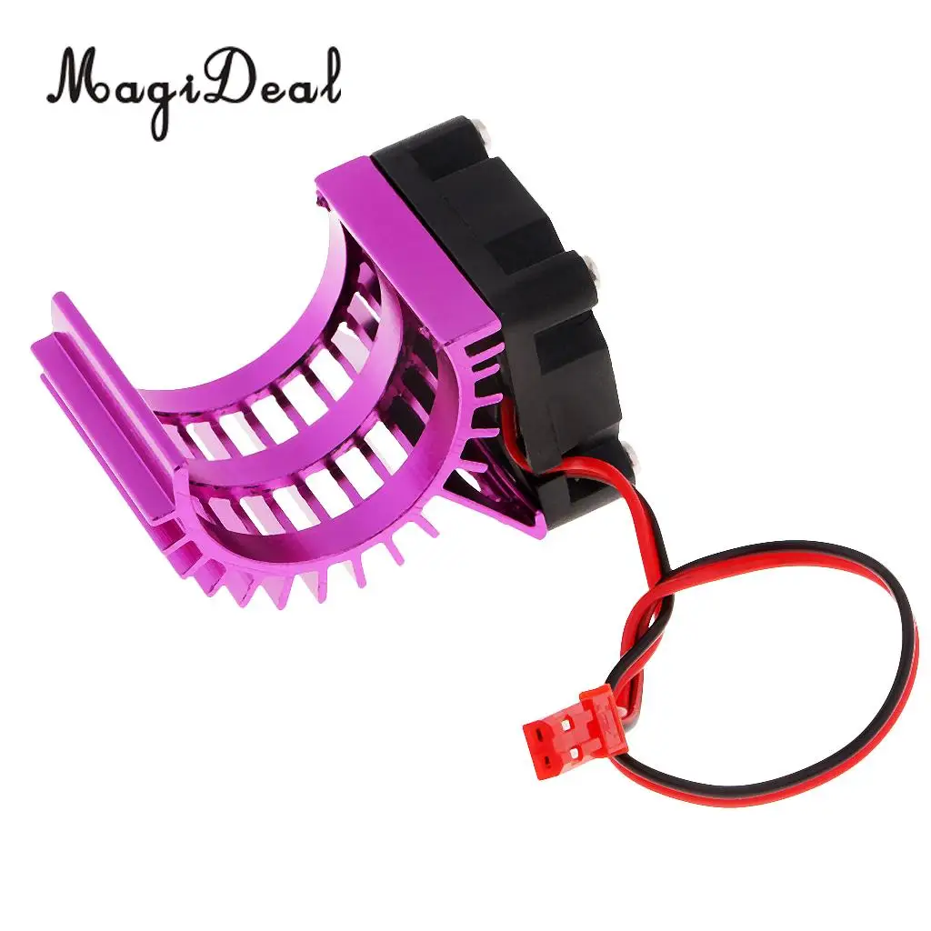 RC Car Accessories Aluminum Heat Sink with Cooling Fan for 24-28mm Size Brushless Motor and 370/380 Motor