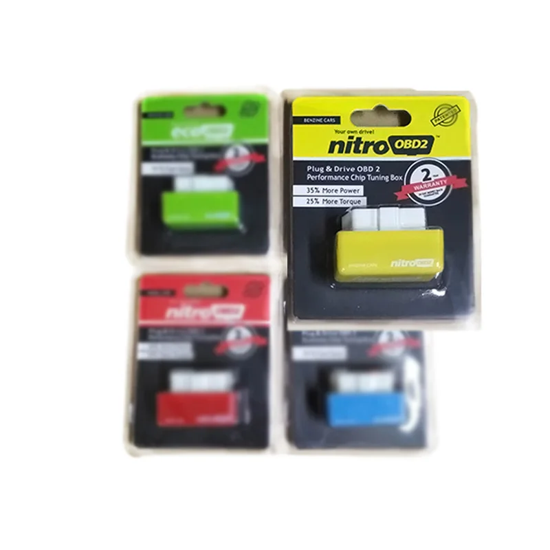 ECO Nitro OBD2 чип тюнинговая коробка больше мощности крутящий момент OBD инструмент для экономии топлива - Цвет: Цвет: желтый