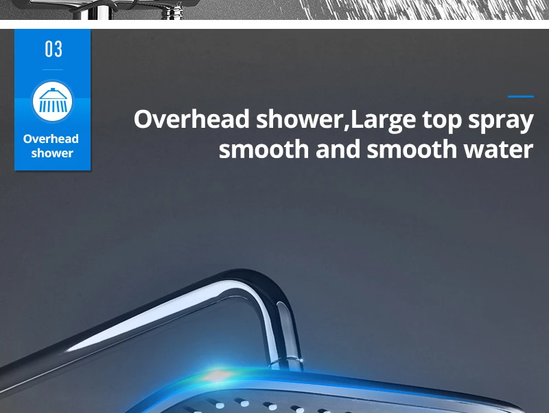 hm Black Rainfall Thermostatic Shower Faucet Set Single Lever Brass Mixer Valve Rack Bath Shower Mixers Rack shower set (18)