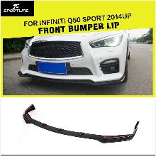 Углеродное волокно передний бампер спойлер сплиттеры для Infiniti Q50 стандартный бампер только 2013