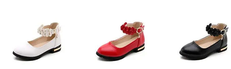 Детская кожаная обувь для девочек; кроссовки для детей; обувь принцессы с цветами; школьная обувь; сезон осень-весна; кроссовки