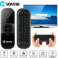 2.4GHz Wireless Mini Fly Air Mouse English Russian Keyboard Android Remote Controller Rechargeable Keyboard for Smart TV Box PC