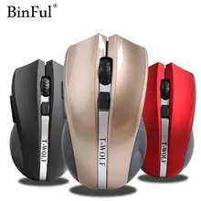 BinFul usb 2,4G беспроводная мышь 6 кнопок беззвучный Бесшумная оптическая мышь игровая мышь для ноутбука Компьютерные мыши
