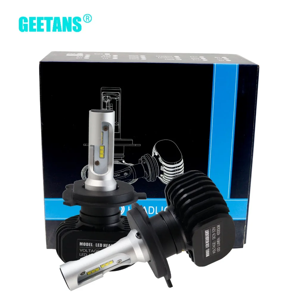 Светодиодсветодиодный лампа GEETANS H4 HB2 9003 для автомобильных фар ближнего и