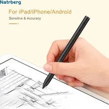 Natrberg планшет ручка для iPad карандаш емкостная сенсорная ручка стилус для Apple Pencil Mi Pad 4 Android iPhone XS MAX для рисования