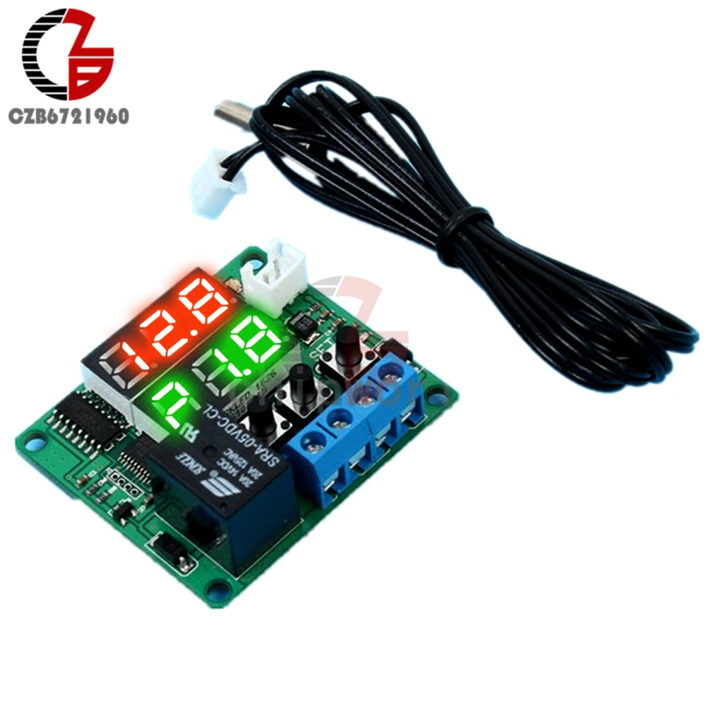 

5V Digital Thermostat Dual Display LED Temperature Controller Thermometer Temperature Regulator Sensor Meter for Water Heater