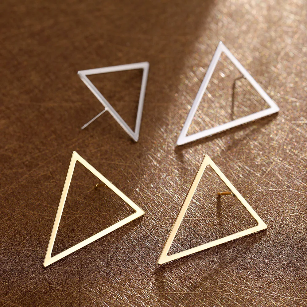 Vienkim бренд в стиле панк модные квадратные Треугольники геометрические серьги-гвоздики в форме Для женщин геометрический круг серьги ювелирные изделия, ювелирные изделия Вечерние