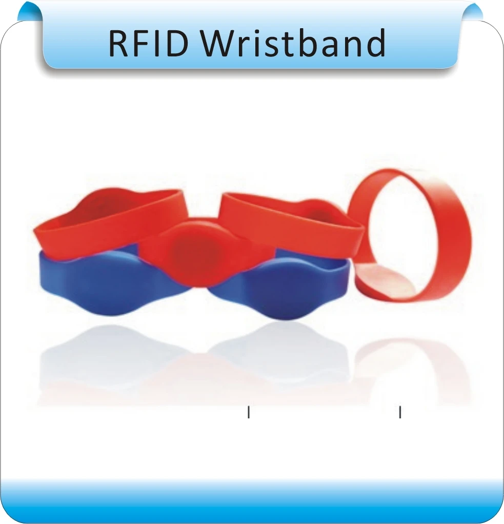 

Free shipping 50pcs RFID 13.56MHz Silicone S-50 Wristband with cabinet  lock in natatorium +Face printing code