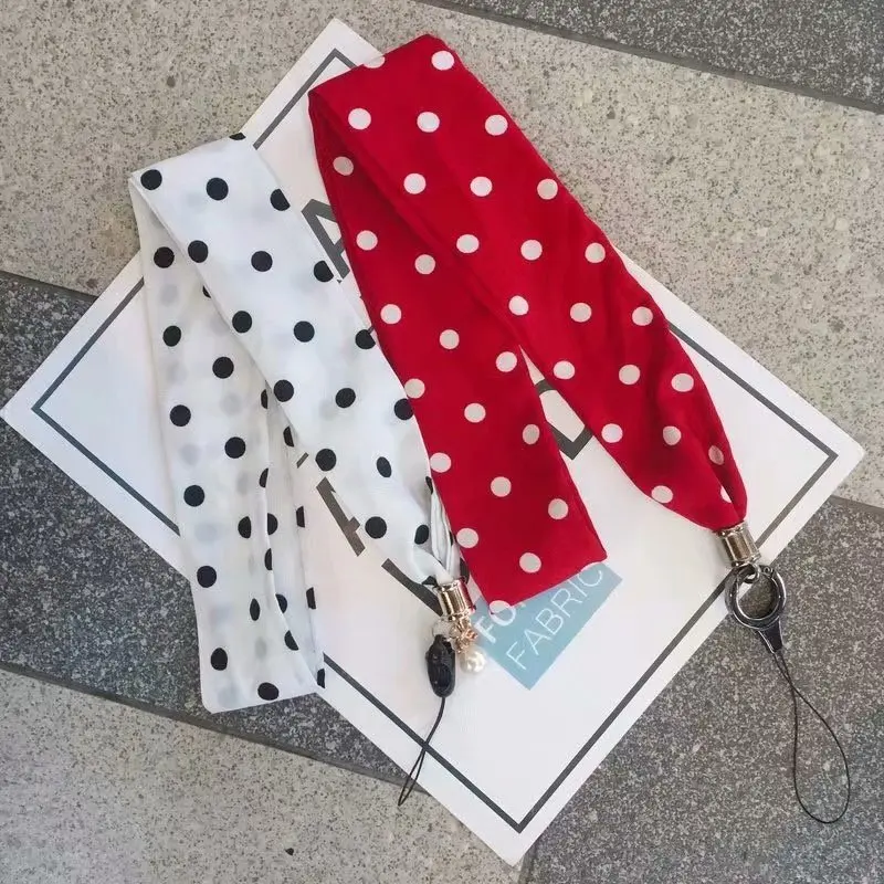 

Scarf Neck Straps Phone Lanyard for Keys Cell Phone Belt Hang Chain Key ID PASS Card Hand Straps Dots Prints Keychina