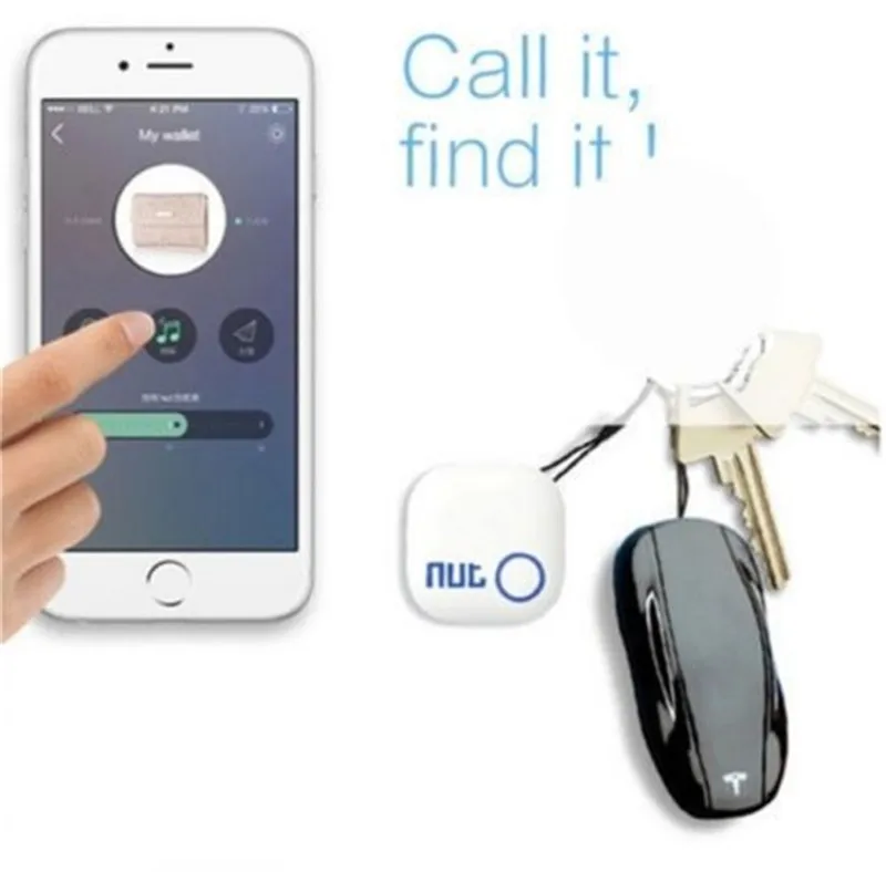 Белый орех 2 Смарт мини тег Bluetooth трекер ребенок Pet ключ Искатель Сигнализации брелок-локатор GPS