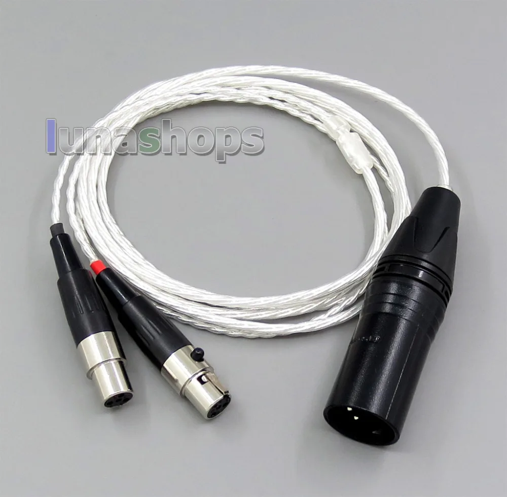 1,5 м 4pin XLR балансный 4*100 ядер OCC Чистая Посеребренная кабель для наушников Audeze LCD-3 LCD3 LCD-2 LCD2 LN006163