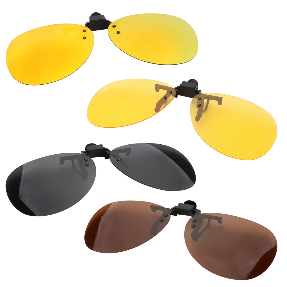 Polarized Sun Glasses Clip On Sunglasses For Men Women Anti-UVA UVB Driver Goggles Car Driving Night Vision Lens Polarized Sun Glasses Clip On Sunglasses For Men Women Anti-UVA UVB Driver Goggles Car Driving Night Vision Lens