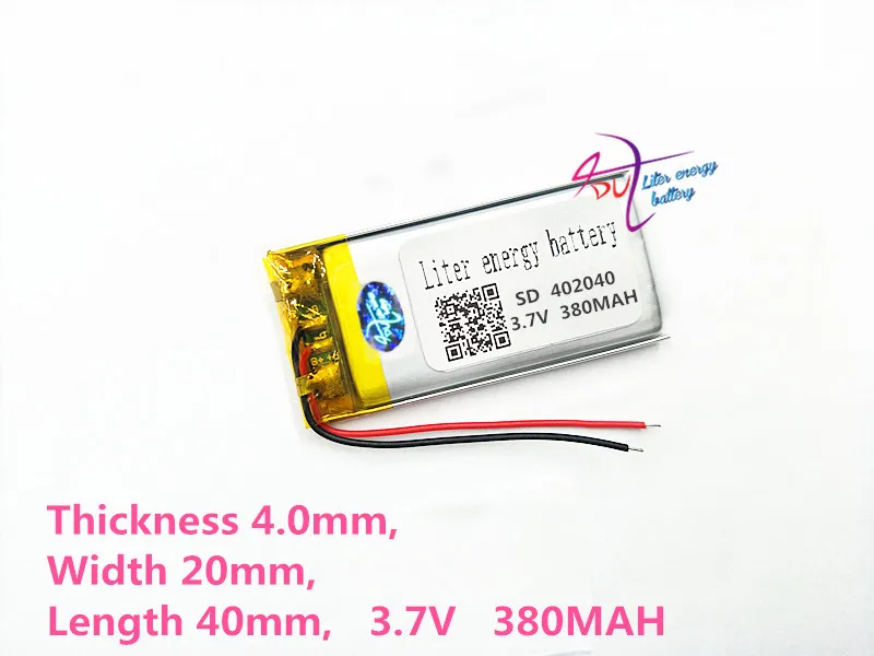 MP3 MP4 MP5 gps 3,7 V литий-полимерная батарея литиевые батареи панели 042040 402040 380 mAh