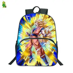 Рюкзак с принтом Dragon Ball Super Broly Goku, школьные сумки для подростков, водонепроницаемая книга, сумки для женщин и мужчин, большой дорожный рюкзак